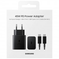 Brzi punjač Samsung 45W Tip-C - Crni
